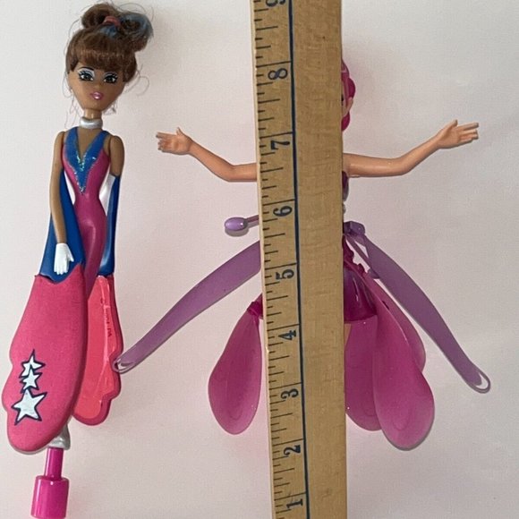 LOT 2 Flutterbye Flying Fairy PURPLE PINK FLOWER FAIRY Spin Master FAIRIES ONLY - Picture 4 of 4